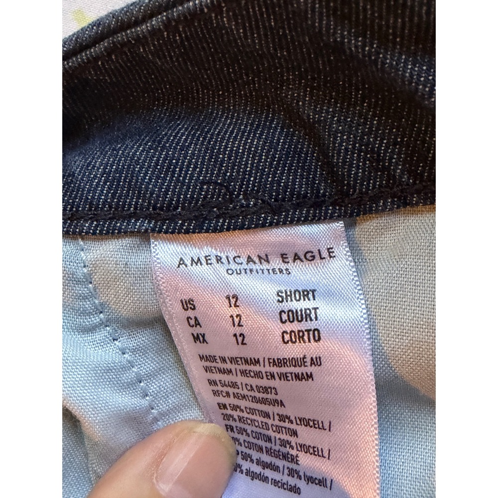 American Eagle | 2026 Baggy Wide-Leg Trouser 12 Short Convertible Denim - Picture 11 of 14